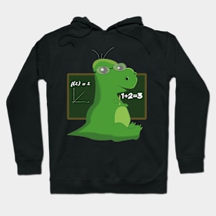 Dinosaur Nerd Geek Glasses Teacher Hoodie